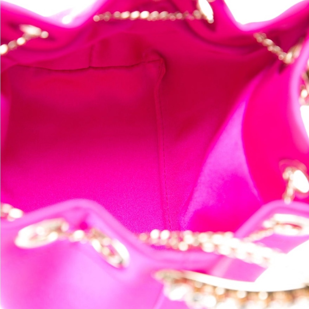 Jimmy Choo Vibrant Pink Chain Shoulder Bag - Picture 6 of 6